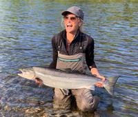 Fin Verdalslaks fra Østnes, fisker. Esther Vogel, 8 kg Foto: Privat